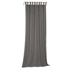 Vorhang WIRTH "Newbury", grau, B:130cm H:375cm, Baumwolle, Polyester, Gardinen, nach Maß