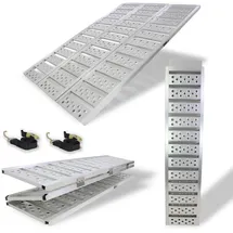 Trutzholm DREIBREIT by TRUTZHOLM 3-fach Auffahrrampe klappbar 175cm Tragkraft 1020kg Alu grau gelocht gerillt Verladerampe Rampe