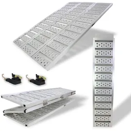 Trutzholm DREIBREIT by TRUTZHOLM 3-fach Auffahrrampe klappbar 175cm Tragkraft 1020kg Alu grau gelocht gerillt Verladerampe Rampe