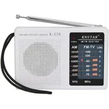 Radio Klassische Retro Lautsprecher Vintage Tragbares FM AM SW Küchenradio Retrofür Büro Zuhause Kofferradio Akku Weiss