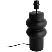 QAZQA Design-Tischlampe aus schwarzer Keramik 17 cm ohne Schirm