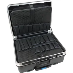 Werkzeug-Trolley ABS Hart-Schalenkoffer - Größe 36L mit 2 Werkzeugpaletten - leer - FAMEX 600-L