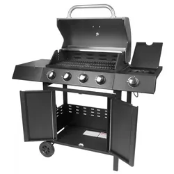 RIBEYE Gasgrill mit 4 Hauptbrennern plus Seitenkocher | aus rostfreier Stahl
