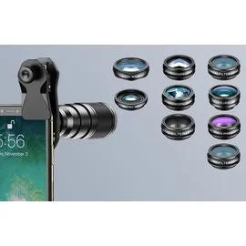 Apexel 10-in-1 Clip Objektiv Set schwarz