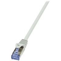 Logilink 15m Cat7 S/FTP Netzwerkkabel, Patchkabel 15.00m Grau vergoldete Steckkontakte, Flammwid
