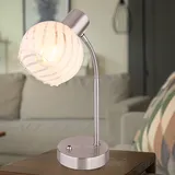 GLOBO Schreib Tisch Lampe Leuchte Flexo-Strahler Beleuchtung Büro Schlaf Zimmer Glas