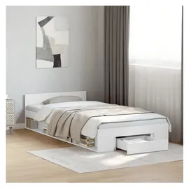 vidaXL Bettgestell 75 x 190 cm Weiß