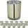 Relaxdays Teelichthalter 12er Set Glas Gold
