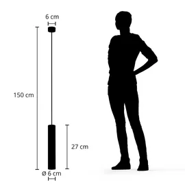 ARCCHIO Ejona 1-flg. 27 cm schwarz Aluminium