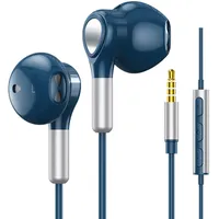 Kopfhörer mit Kabel, In Ear Kopfhörer Kabel in Ear Ohrhörer 3.5mm Klinke Kopfhörer mit Mikrofon, Lautstärkeregler für iPhone, Samsung, Android, iPad, iPod, MP3, usw 3,5 mm Kopfhörerstecker Audiogeräte