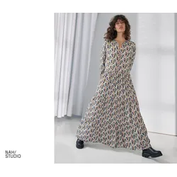 Nah/Studio Maxi-Kleid - Eco-Viskose - Gr. 38 - mehrfarbig