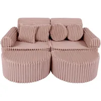 MeowBaby Kindersofa,, Violett, Textil, 120x25x60 cm, Kinder- & Jugendzimmer, Kindermöbel, Kindersitzmöbel & -tische, Kindersessel & -sofas