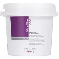 Fanola No yellow color Clay Lightener 2x450g im Eimer Blondierpulver für Balayage und Freihandtechiken, 900 g