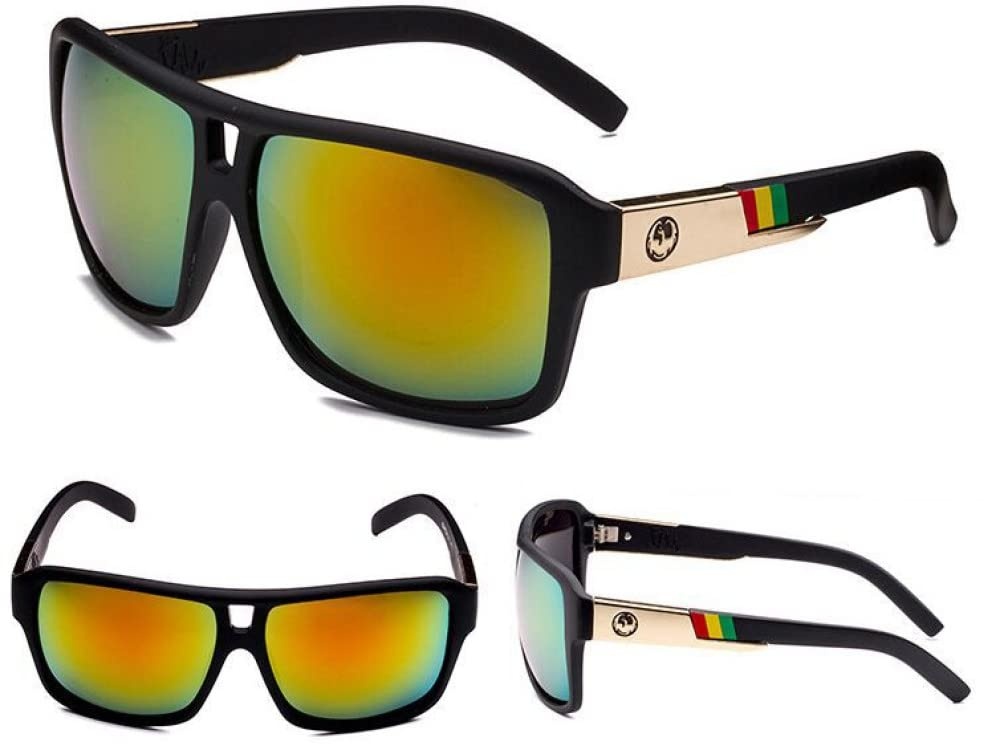 FOOOZ Brand Design Classic Square Dragon Sonnenbrille für Damen Herren Mode Retro Unisex Sommer Outdoor Sports UV400 Sonnenbrille Eyewear,19,Andere