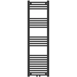 neu.haus Handtuchheizkörper Voss 400 x 1400 mm 485 W schwarz Mittelventil