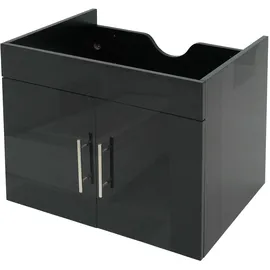 Mendler Waschbeckenunterschrank 59,0 x 48,0 x 46,0 cm Schwarz