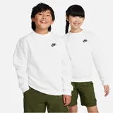 Nike Sportswear Club Fleece Sweatshirt Kinder 100 white/black L 147-158 cm