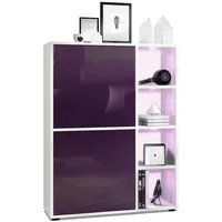 Vladon Highboard, Brombeere, 79x105.5x35.5 cm, Wohnzimmer, Kommoden & Sideboards,