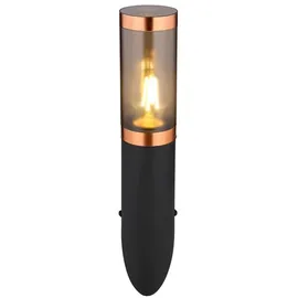 meine wunschleuchte Moderne LED Außenwandleuchte (H 41cm) 41cm schwarz