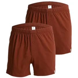 haasis bodywear Boxershorts unifarben bordeaux S 2er Pack