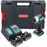 Makita DTD 155 SFJ-R Akku Schlagschrauber 18V 140Nm Brushless + 2x Akku 3,0 Ah + Ladegerät + RHINO