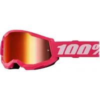 100% Strata 2 Goggle - Pink - Mirror Red Lens