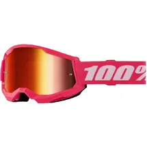 100% Strata 2 Goggle - Pink - Mirror Red Lens