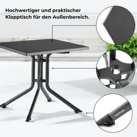 Kettler Klapptisch 70 x 70 x 74 cm Anthrazit
