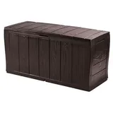 PROREGAL® Gartenbox CAP’N COOK 300L Gartenbox, LxBxH 117x45x57cm, 300Liter Stauraum, Braun (LxBxH 117 x 45 x 57 cm, 300 Liter Stauraumplatz, Kissenbox mit Deckel, Auflagenbox, Braun oder Anthrazit) braun