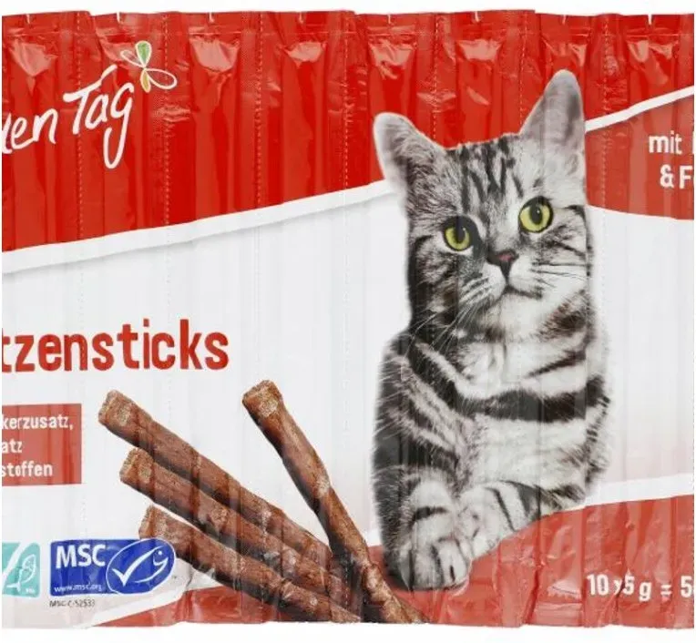 Tägliche Katzensticks mit Lachs & Forelle 10 x 5 g