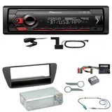 Pioneer MVH-S420DAB Bluetooth WAV DAB+ Autoradio USB Einbauset für Audi Q3 8U