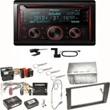 Pioneer FH-S820DAB DAB+ Bluetooth FLAC USB Einbauset für Audi A4 B6 B7 Seat Exeo