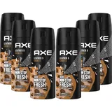 Axe Bodyspray Leather & Cookies 150 ml, 6er Pack,