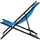Beliani Liegestuhl Locri II 60 x 79 x 95 cm blau/schwarz klappbar