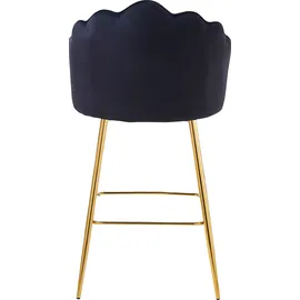 SalesFever Barhocker Muscheldesign 52 x 100 cm Schwarz/Gold