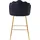 SalesFever Barhocker Muscheldesign 52 x 100 cm Schwarz/Gold