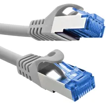 InLine Patchkabel, Cat.6A, S/FTP, TPE (LSZH), CCA, grau, 0,5m