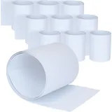 Jardinion Sichtschutzstreifen 250 x 6 cm Weiß PVC 10 St.