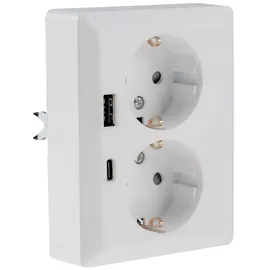 ChiliTec Schuko-Steckdose MILOS Weiß 2 St.