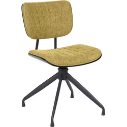 4er-Set Valerie | Bistro Stuhl | Honig Braun | Stoff/Textil | Drehfuß
