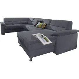 sit&more Wohnlandschaft Kunstleder U-Form 3-Sitzer Grau