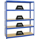 Proregal Schwerlastregal Giant Elephant HxBxT 180 x 150 x 45 cm Fachlast 200 kg Blau