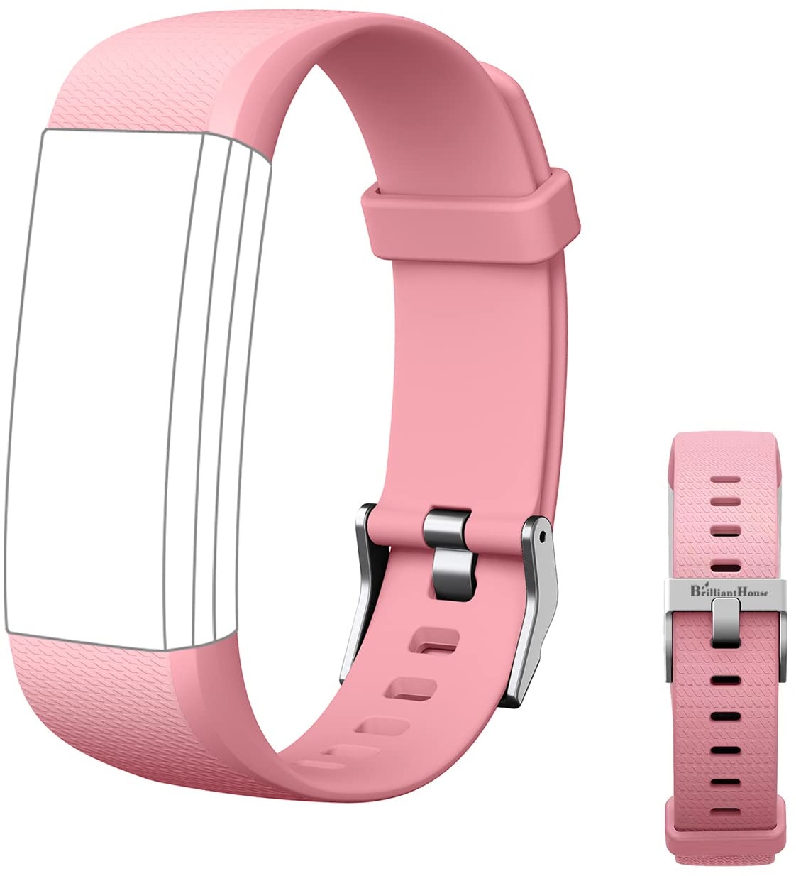 Ersatzarmband für S5 Fitness-Tracker (für alle Marken), Ersatzband, Smartwatch, schmaler Fitness-Tracker, Aktivitätstracker, 5 Farben, verstellbares Armband, schwarz, blau, grau, lila (Pink)