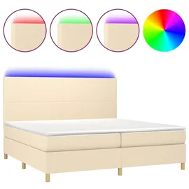 vidaXL Boxspringbett 200 x 200 cm Beige