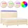 vidaXL Boxspringbett 200 x 200 cm Beige