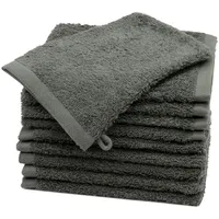 ZOLLNER Waschhandschuhe Handtuchset 17 x 21 cm grau 10 St.