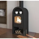 EEK A+ Kaminofen Victoria Maestro schwarz - 9 kW - Schwarz