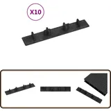 Endkappen für Terrassendielen 10 Stk. Schwarz Kunststoff - Terrassendielen Endkappen - Holzterrasse Zubehör - Terrasse Dekoration - Gartenmöbel