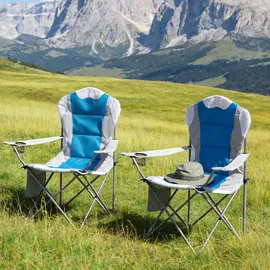Mondeer Campingstuhl 2er Set Blau