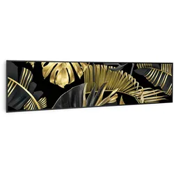 Klarstein Wonderwall Air Art Smart Infrarotheizung Schwarze Blume 120x30cm 350W Mehrfarbig